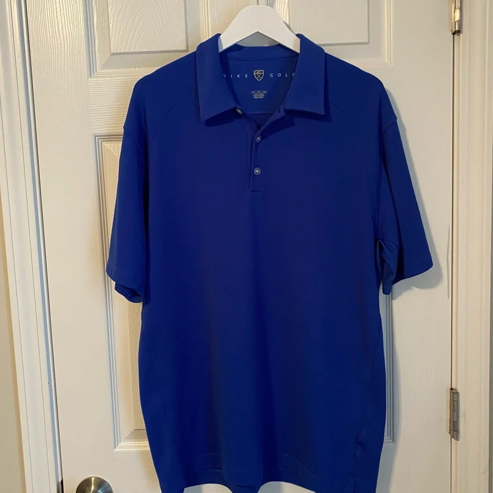 Men’s Nike Golf Blue‎ Short Sleeve Polo Shirt Size XL